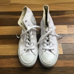 Converse white high top sneakers